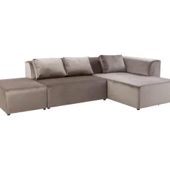 KARE Design Sofa Infinity Velvet Taupe Rechts- Sofas & Couches