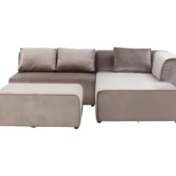 KARE Design Sofa Infinity Velvet Taupe Rechts- Sofas & Couches