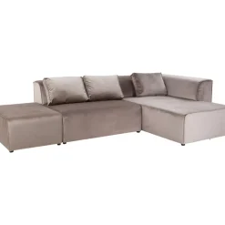 KARE Design Sofa Infinity Velvet Taupe Rechts- Sofas & Couches