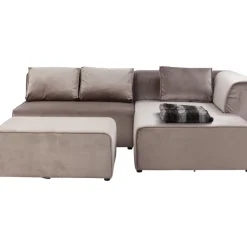 KARE Design Sofa Infinity Velvet Taupe Rechts- Sofas & Couches