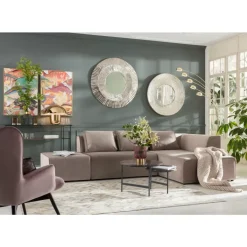 KARE Design Sofa Infinity Velvet Taupe Rechts- Sofas & Couches