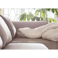 KARE Design Sofa Infinity Velvet Taupe Rechts- Sofas & Couches