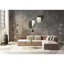 KARE Design Sofa Infinity Velvet Taupe Rechts- Sofas & Couches