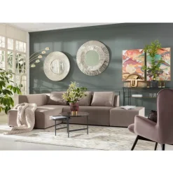 KARE Design Sofa Infinity Velvet Taupe Links- Sofas & Couches