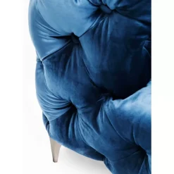 KARE Design Sofa Look 2-Sitzer Velvet Blau- Sofas & Couches
