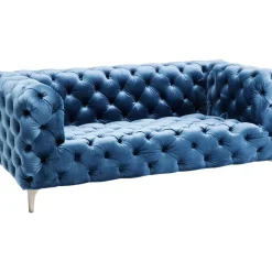 KARE Design Sofa Look 2-Sitzer Velvet Blau- Sofas & Couches