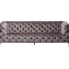 KARE Design Sofa Look 3-Sitzer Velvet Grau- Sofas & Couches