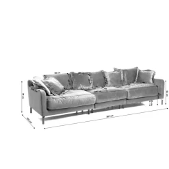 KARE Design Sofa Lullaby 3-Sitzer Petrol- Sofas & Couches