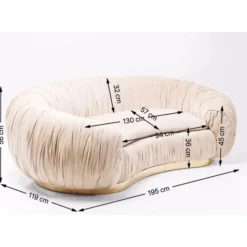 KARE Design Sofa Perugia 2-Sitzer Creme- Sofas & Couches