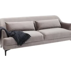 KARE Design Sofa Proud 3-Sitzer Grau- Sofas & Couches