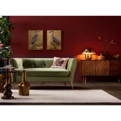 KARE Design Sofa Rimini 2-Sitzer Grun- Sofas & Couches