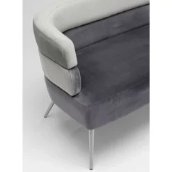 KARE Design Sofa Sandwich 2-Sitzer Grau- Sofas & Couches