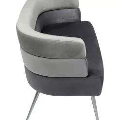 KARE Design Sofa Sandwich 2-Sitzer Grau- Sofas & Couches