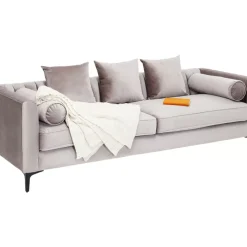 KARE Design Sofa Variete 3-Sitzer Grau- Sofas & Couches