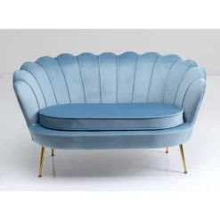 KARE Design Sofa Water Lily 2-Sitzer Aqua 132Cm- Sofas & Couches
