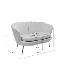 KARE Design Sofa Water Lily 2-Sitzer Beige- Sofas & Couches