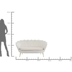 KARE Design Sofa Water Lily 2-Sitzer Beige- Sofas & Couches