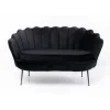 KARE Design Sofa Water Lily 2-Sitzer Black Schwarz- Sofas & Couches