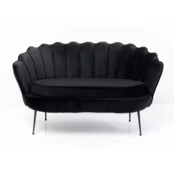 KARE Design Sofa Water Lily 2-Sitzer Black Schwarz- Sofas & Couches