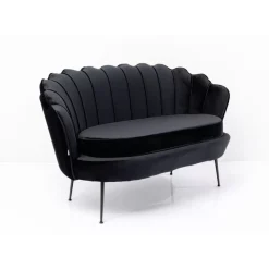 KARE Design Sofa Water Lily 2-Sitzer Black Schwarz- Sofas & Couches