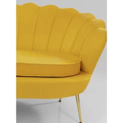 KARE Design Sofa Water Lily 2-Sitzer Gelb 132Cm- Sofas & Couches