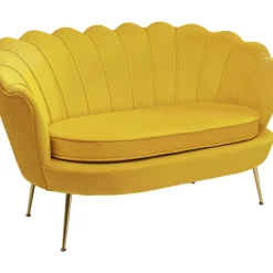 KARE Design Sofa Water Lily 2-Sitzer Gelb 132Cm- Sofas & Couches