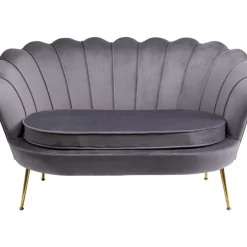 KARE Design Sofa Water Lily 2-Sitzer Gold Grau- Sofas & Couches
