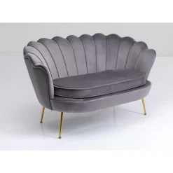 KARE Design Sofa Water Lily 2-Sitzer Grau 132Cm- Sofas & Couches