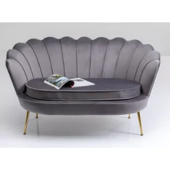 KARE Design Sofa Water Lily 2-Sitzer Grau 132Cm- Sofas & Couches