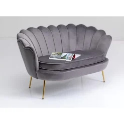 KARE Design Sofa Water Lily 2-Sitzer Grau 132Cm- Sofas & Couches