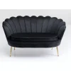 KARE Design Sofa Water Lily 2-Sitzer Schwarz 132Cm- Sofas & Couches
