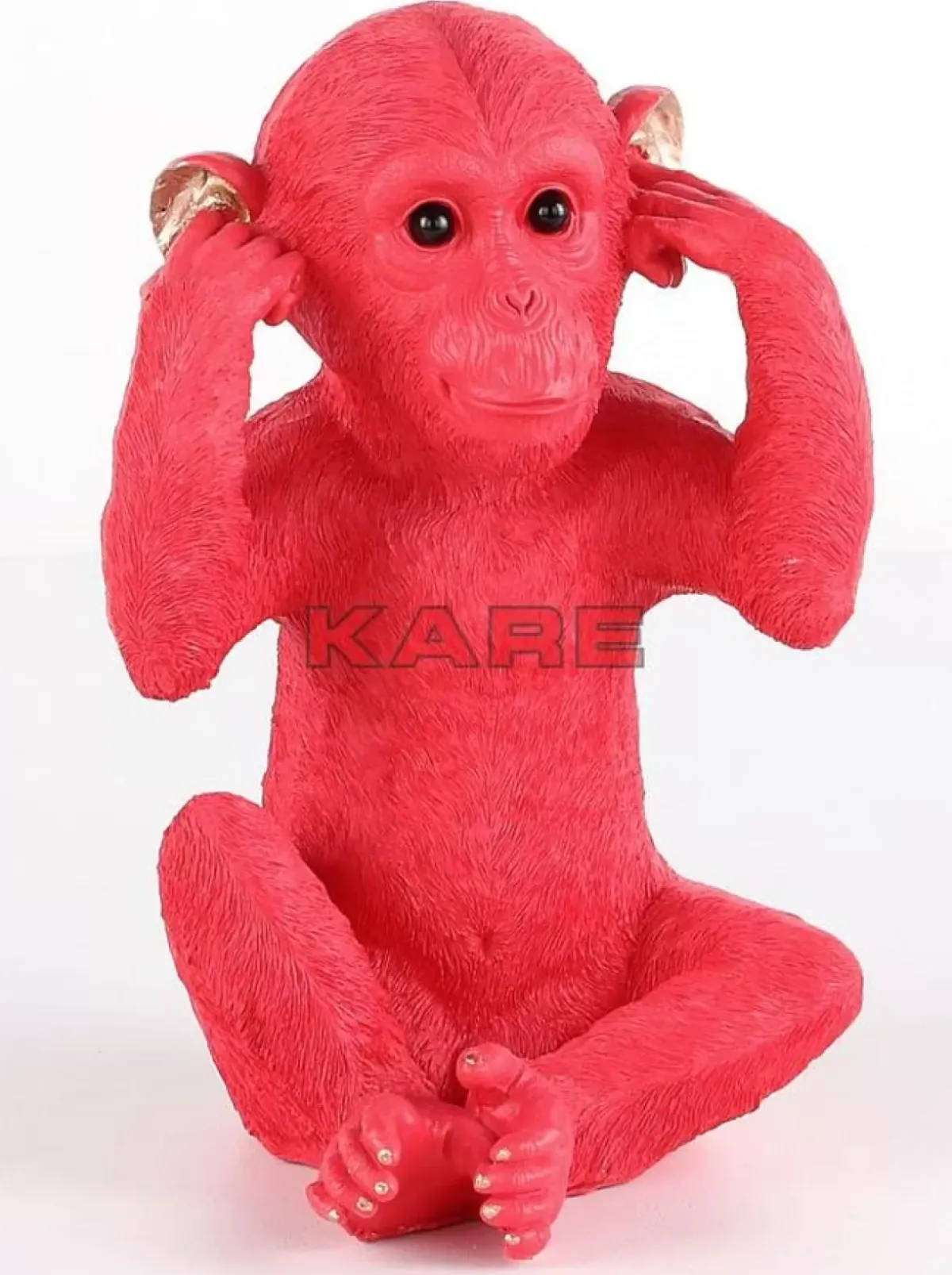 KARE Design Spardose Monkey Kikazaru Rot- Deko & Geschenkartikel