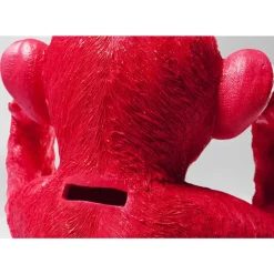 KARE Design Spardose Monkey Kikazaru Rot- Deko & Geschenkartikel