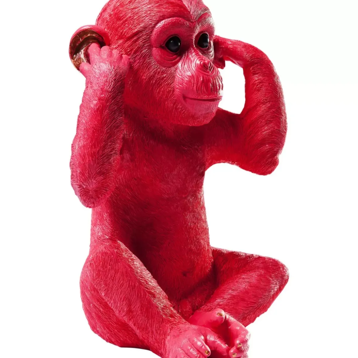 KARE Design Spardose Monkey Kikazaru Rot- Deko & Geschenkartikel