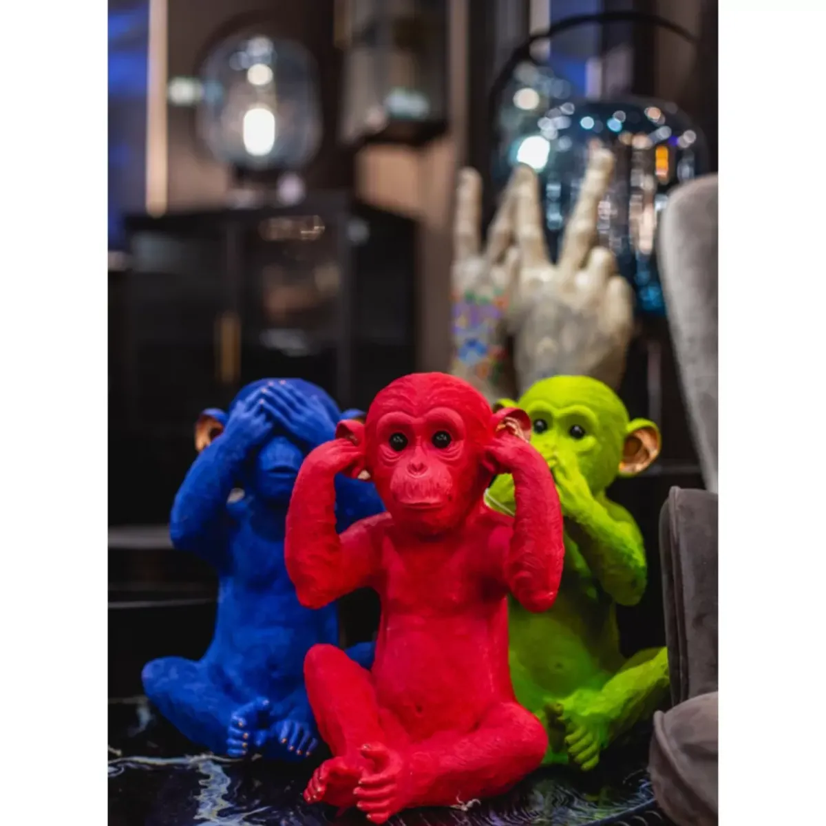 KARE Design Spardose Monkey Kikazaru Rot- Deko & Geschenkartikel