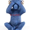 KARE Design Spardose Monkey Mizaru Blau- Deko & Geschenkartikel