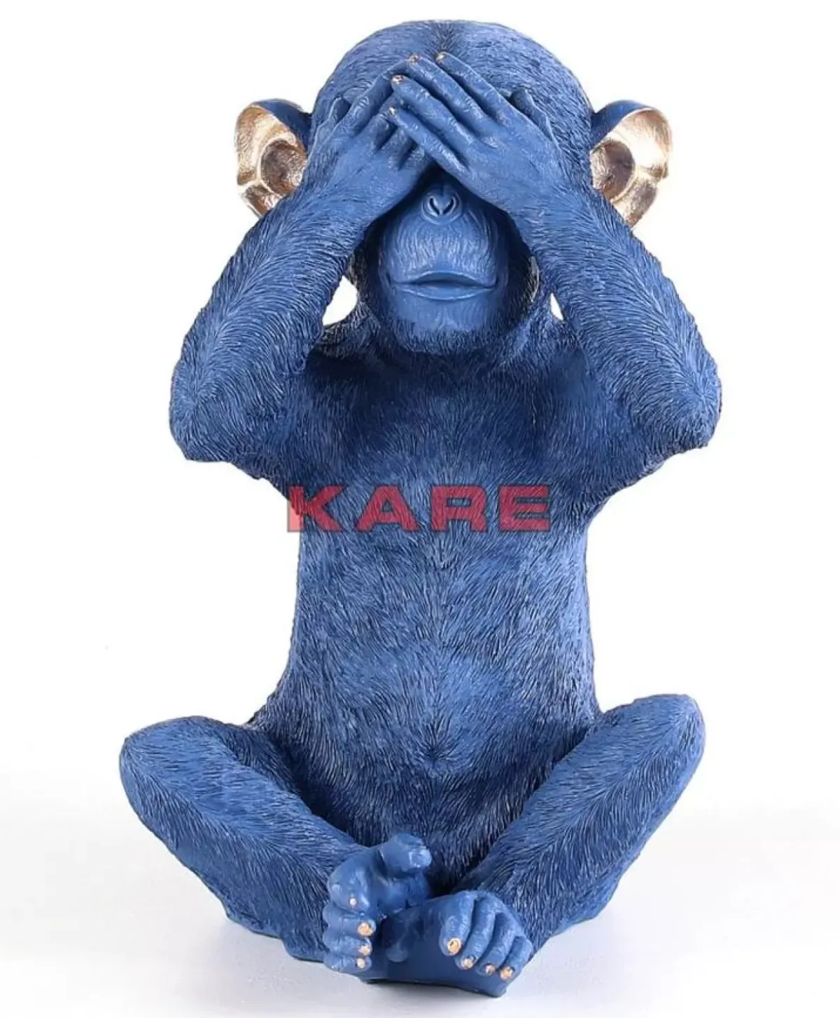 KARE Design Spardose Monkey Mizaru Blau- Deko & Geschenkartikel