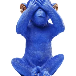 KARE Design Spardose Monkey Mizaru Blau- Deko & Geschenkartikel