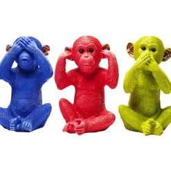 KARE Design Spardose Monkey Mizaru Blau- Deko & Geschenkartikel
