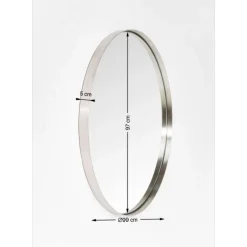 KARE Design Spiegel Curve Round Stainless Steel O100Cm- Spiegel