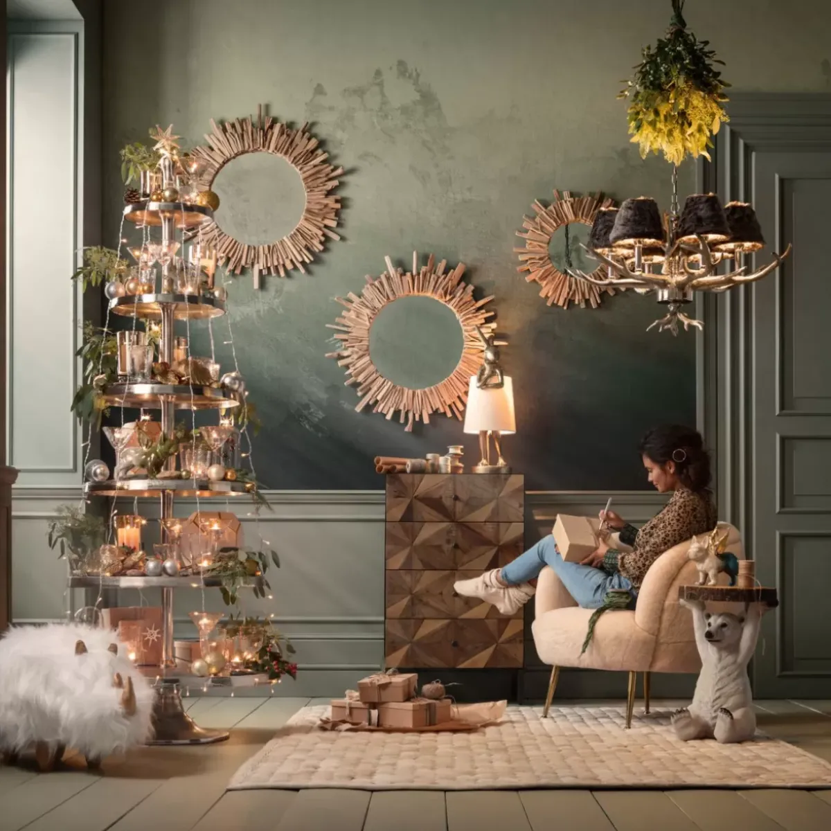 KARE Design Spiegel Legno O82Cm- Spiegel