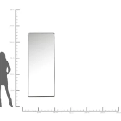 KARE Design Spiegel Ombra Soft Schwarz 200X80Cm- Spiegel