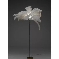 KARE Design Stehleuchte Feather Palm Weis 165Cm- Steh & Bodenleuchten
