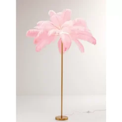 KARE Design Stehleuchte Feather Palm Pink 165Cm- Steh & Bodenleuchten