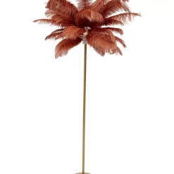 KARE Design Stehleuchte Feather Palm Rusty Red 165Cm- Steh & Bodenleuchten