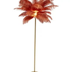KARE Design Stehleuchte Feather Palm Rusty Red 165Cm- Steh & Bodenleuchten