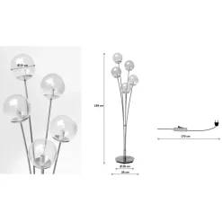 KARE Design Stehleuchte Five Balls Matt Schwarz- Steh & Bodenleuchten