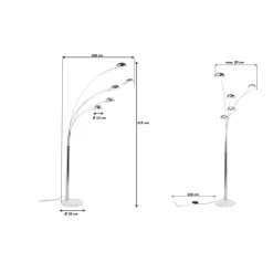 KARE Design Stehleuchte Five Fingers- Steh & Bodenleuchten