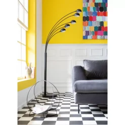 KARE Design Stehleuchte Five Fingers Schwarz Matt- Steh & Bodenleuchten