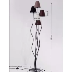KARE Design Stehleuchte Flexible Mocca Cinque- Steh & Bodenleuchten